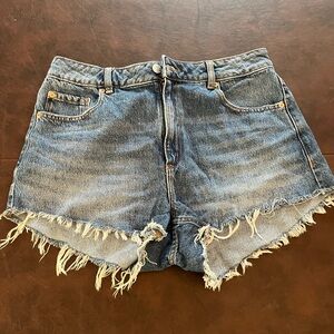 Garage Jean Shorts Distressed High-Waisted
